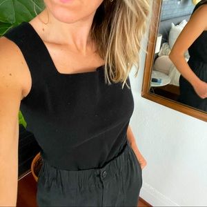 Vintage sleeveless square neck sweater